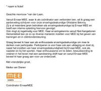 Aanbeveling M.van Dieren MEE Samen